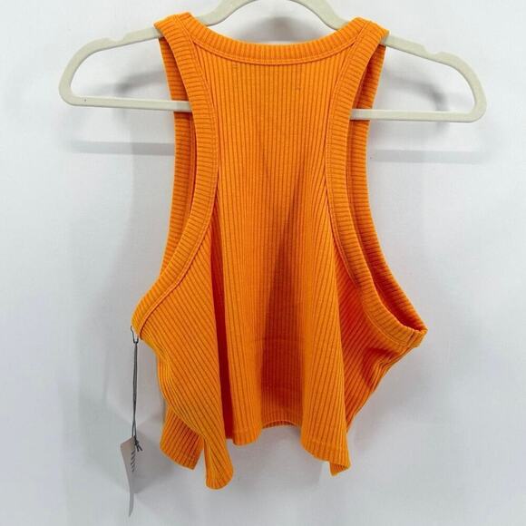 Savage x Fenty Rihanna Orange Essential Heavy Rib Cropped Logo Tank 1X NWT - Picture 4 of 6